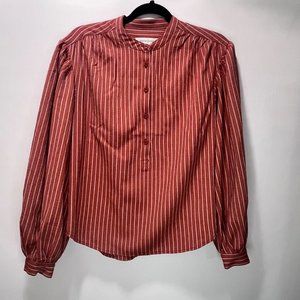 Treasure & Bond Women Striped‎ Bell Long Sleeve Blouse Size XS